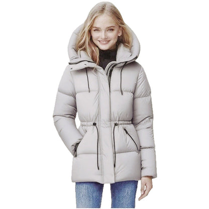 Women's Hooded Mid-Length Puffer Coat