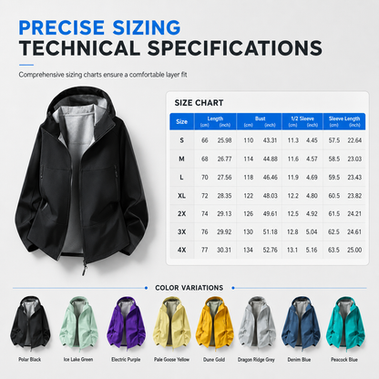 Unisex Outdoor Hooded Softshell Jacket