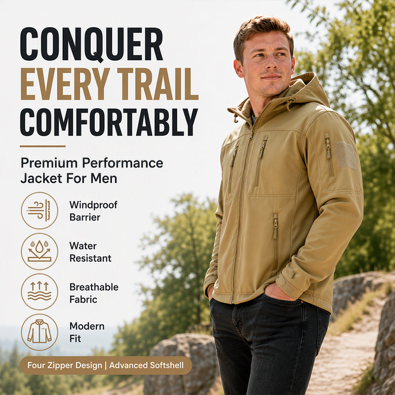 Men's Windproof Softshell Thermal Jacket