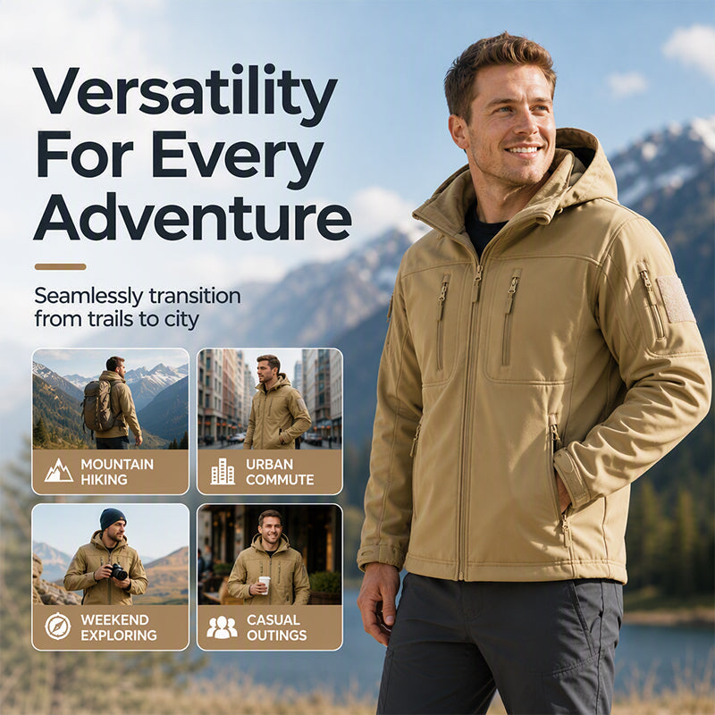 Men's Windproof Softshell Thermal Jacket