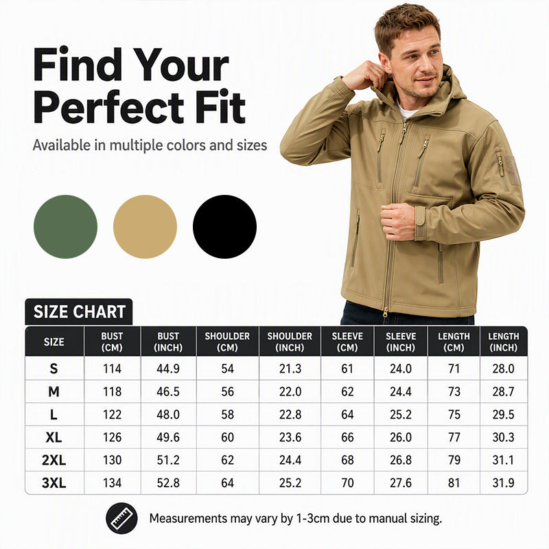 Men's Windproof Softshell Thermal Jacket