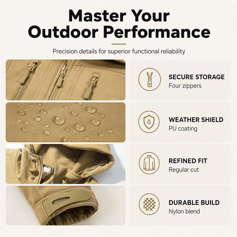 Men's Windproof Softshell Thermal Jacket