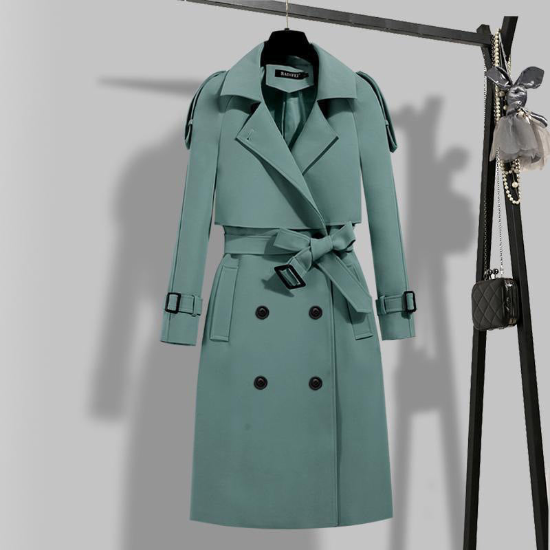 Women's Slim Fit Double Breasted Trench Coat