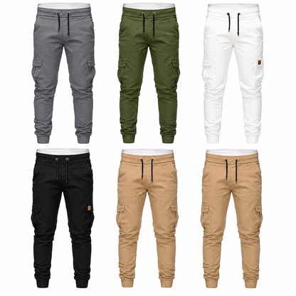 Men's Casual Solid Color Cargo Jogger Pants