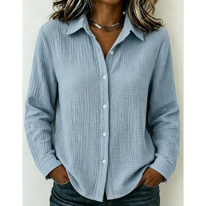 Women's Classic Long Sleeve Button Down Shirt