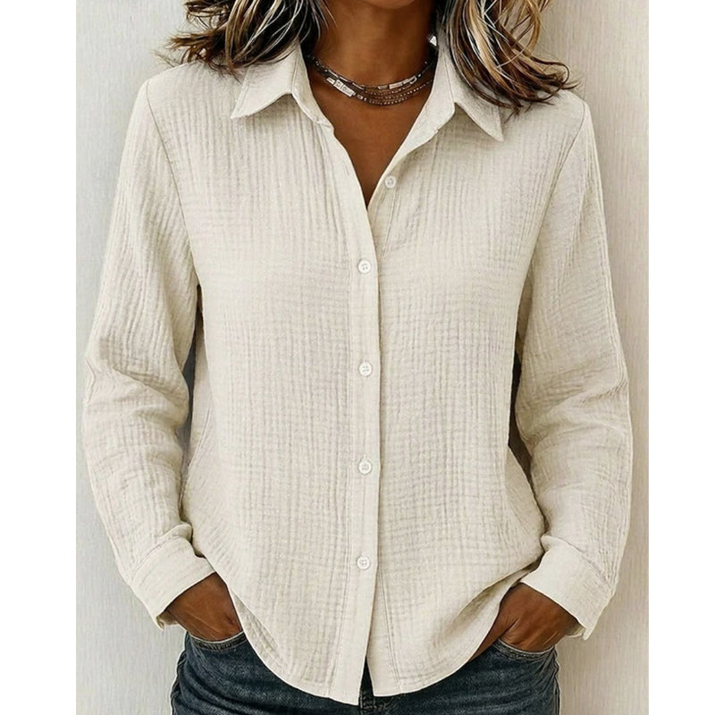 Women's Classic Long Sleeve Button Down Shirt
