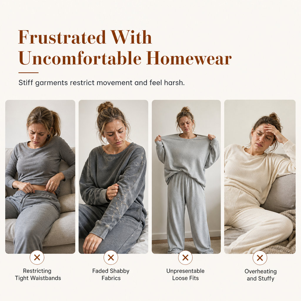 Women's Soft Casual Crewneck Sweatshirt and Wide Leg Pants Set