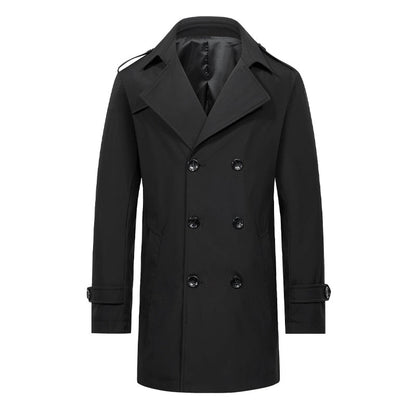 Men's Classic Double-Breasted Trench Coat