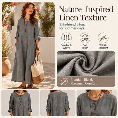 Women's Casual Maxi Dress with Pockets
