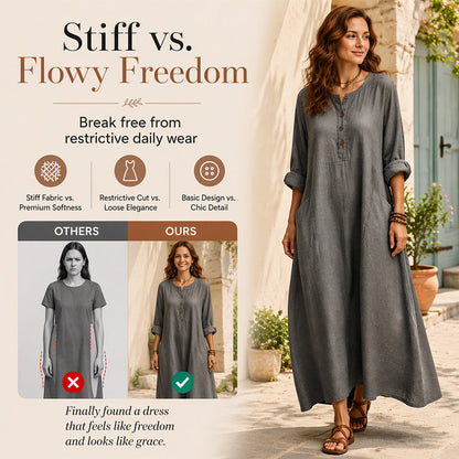 Women's Casual Maxi Dress with Pockets