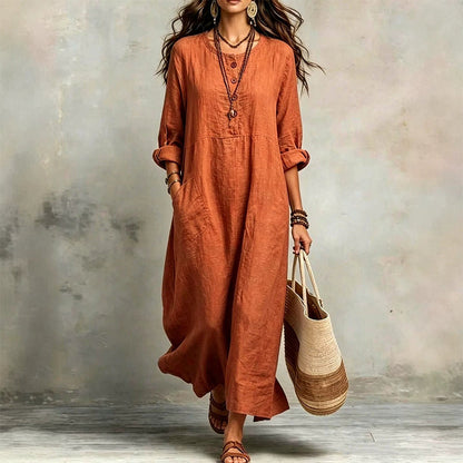 Women's Casual Maxi Dress with Pockets