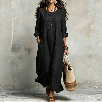 Women's Casual Maxi Dress with Pockets
