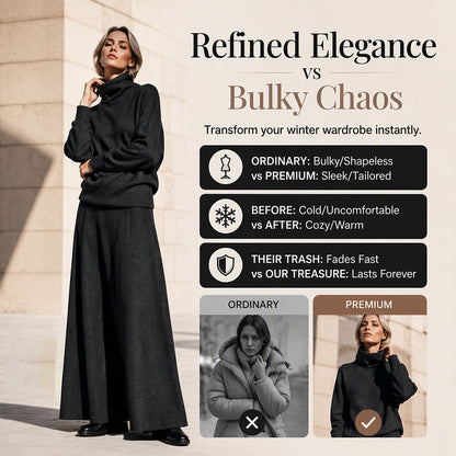 Women's Turtleneck Top and Maxi Skirt Set