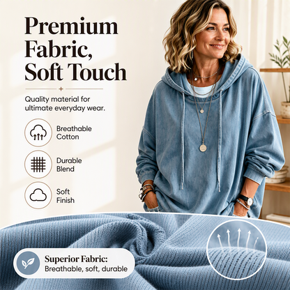 Women's Casual Denim Hoodie