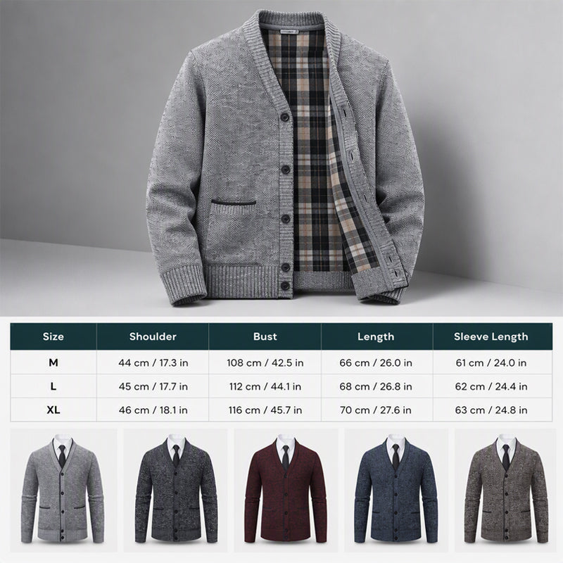 Men's Casual Button-Up Knit Cardigan