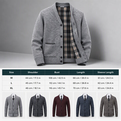 Men's Casual Button-Up Knit Cardigan