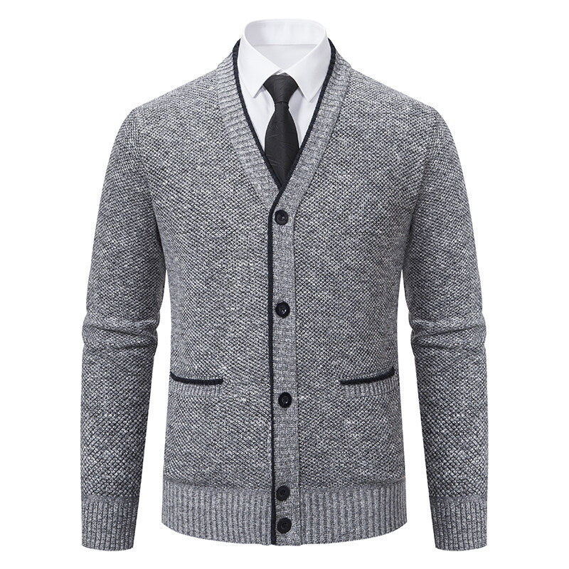 Men's Casual Button-Up Knit Cardigan