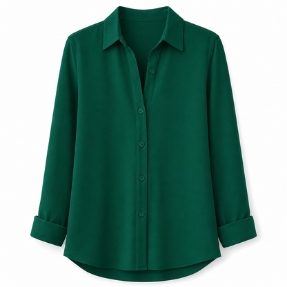 Women Elegant Casual Long Sleeve Button Up Blouse