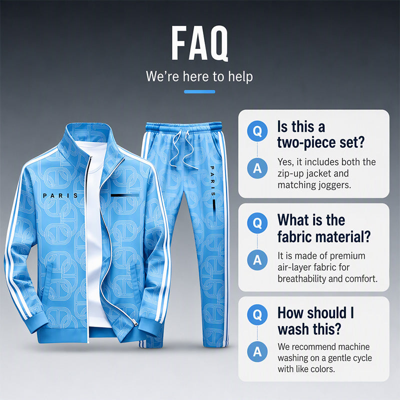 Men's Geometric Print Full-Zip Jacket & Pants Set