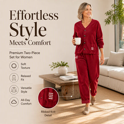 Women's Casual Corduroy 2-Piece Set