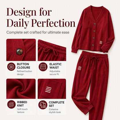 Women's Casual Corduroy 2-Piece Set