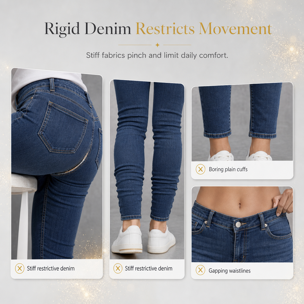 Women's Light Blue Pearl Embellished Slim Fit Skinny Jeans with Raw Frayed Waist and Distressed Ripped Ankle Cuffs