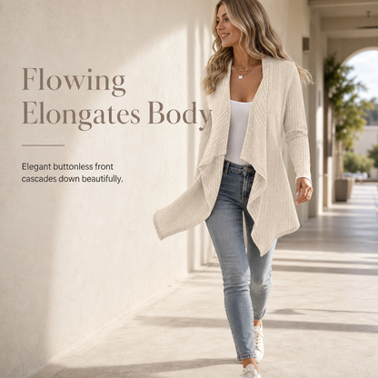 Women's Loose Fit Long Sleeve Knitted Cardigan