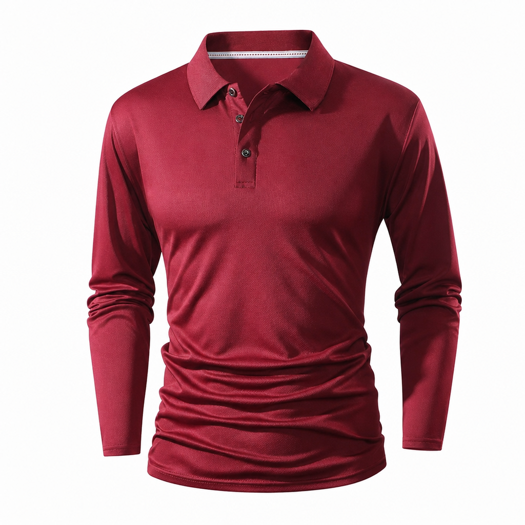 Men's Long Sleeve Collared T-Shirt