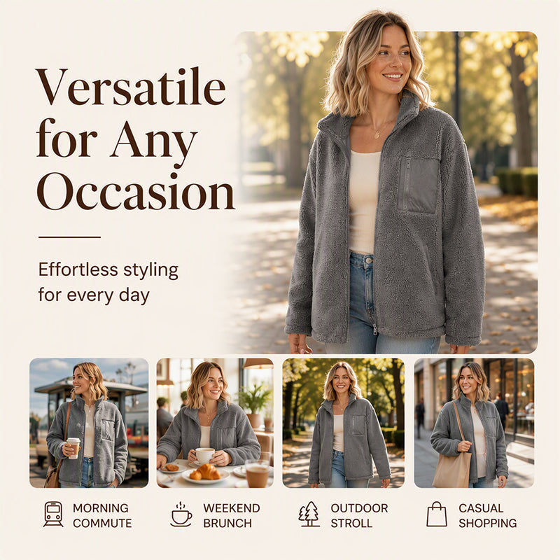 Women's Winter Warm Zip-Up Coat
