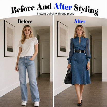 Women's Slimming Denim Dress