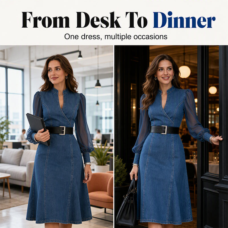 Women's Slimming Denim Dress