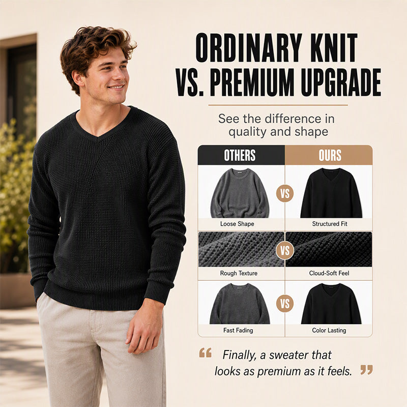 Men's Casual Scoop Neck Knit Top