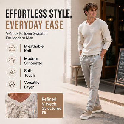 Men's Casual Scoop Neck Knit Top
