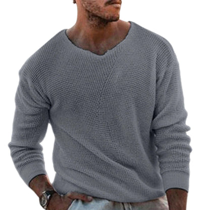 Men's Casual Scoop Neck Knit Top