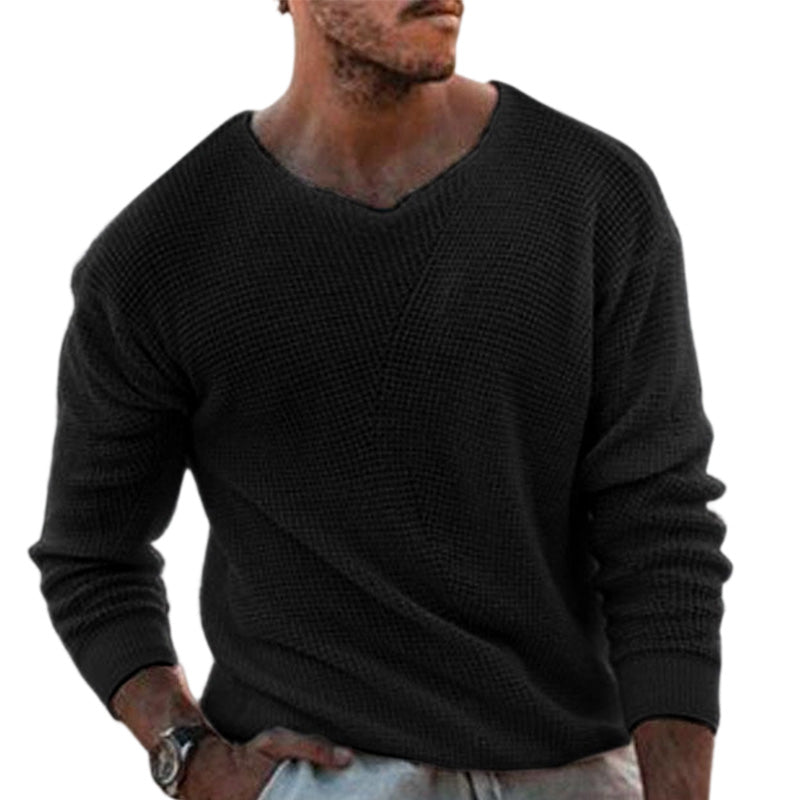 Men's Casual Scoop Neck Knit Top