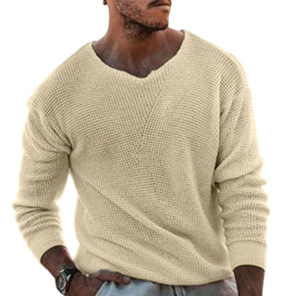 Men's Casual Scoop Neck Knit Top