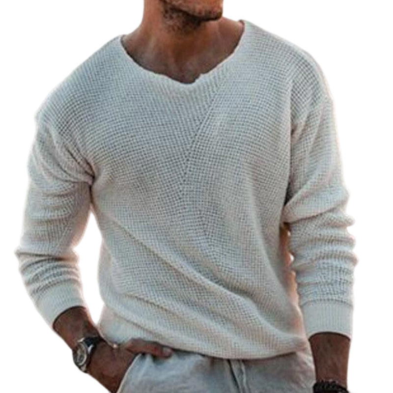 Men's Casual Scoop Neck Knit Top