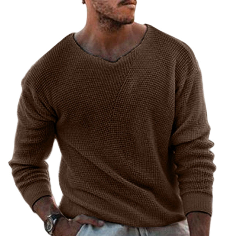 Men's Casual Scoop Neck Knit Top