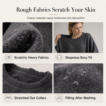 Women's Scalloped Hem Crew Neck Sweatshirt