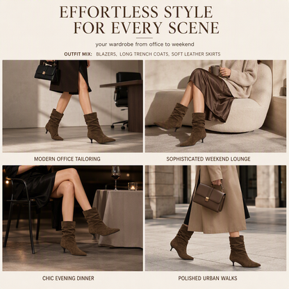 Women's Pointed Toe Stiletto Heel Ankle Boots