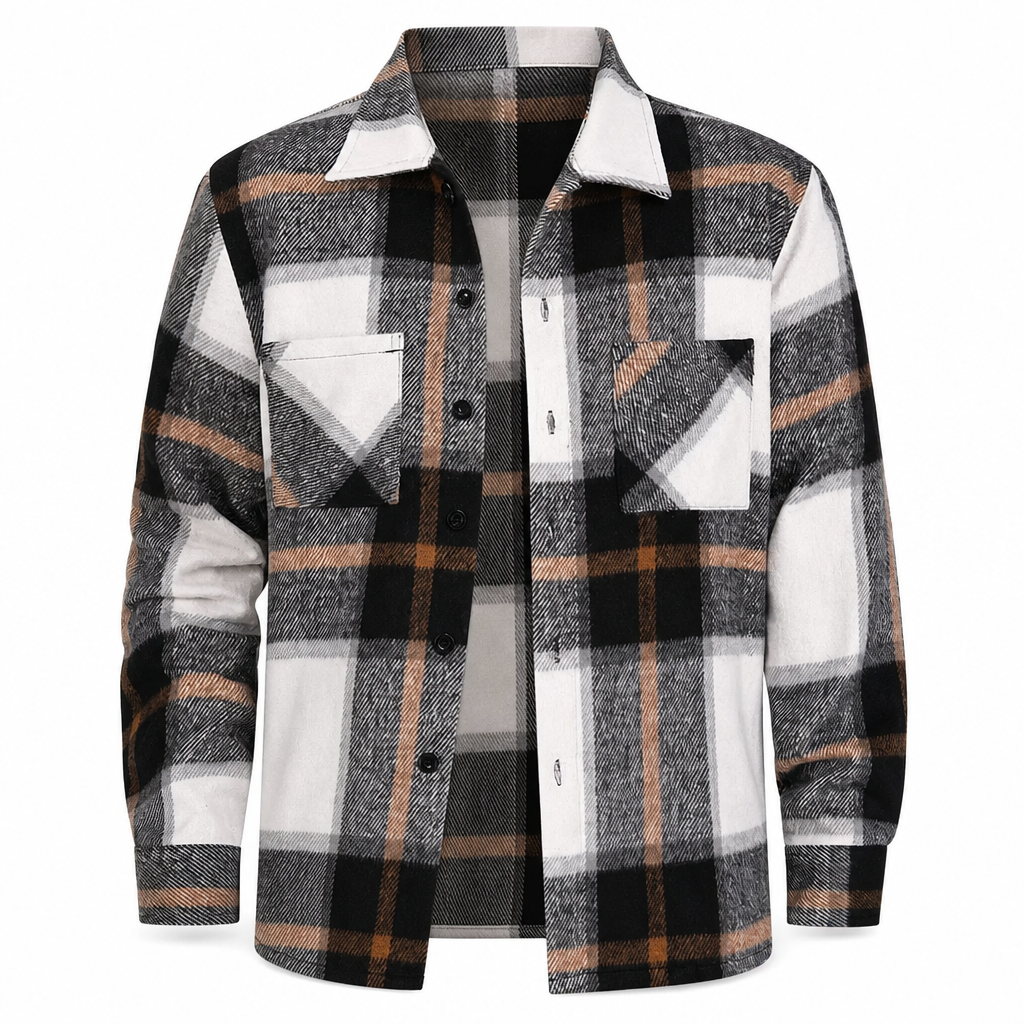 Men's Casual Plaid Flannel Shirt