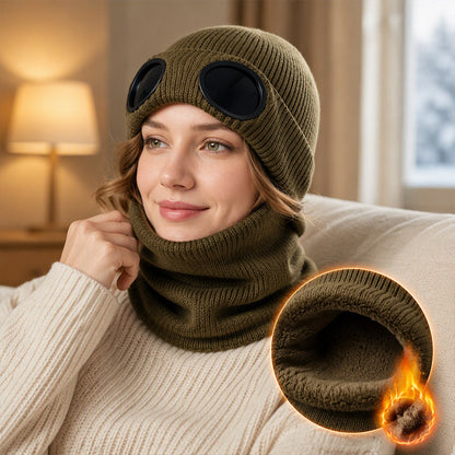 All-Weather Face Shield Beanie for Women