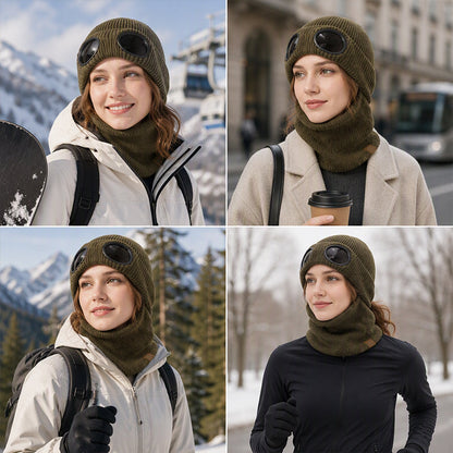 All-Weather Face Shield Beanie for Women