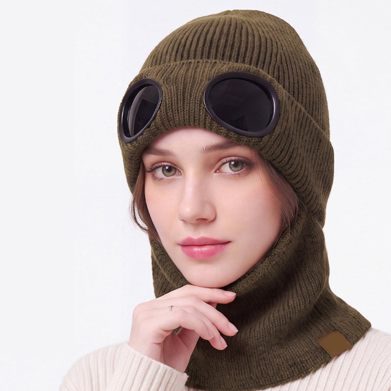 All-Weather Face Shield Beanie for Women