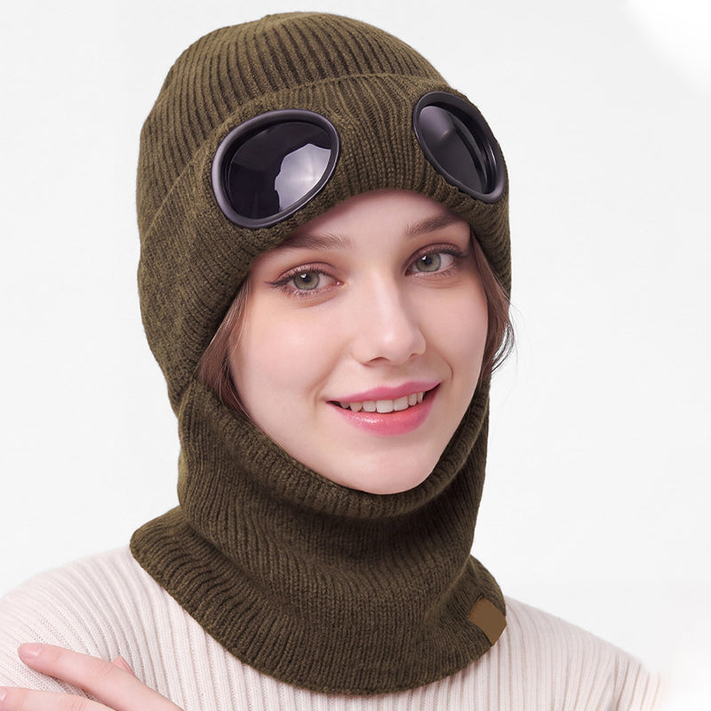 All-Weather Face Shield Beanie for Women