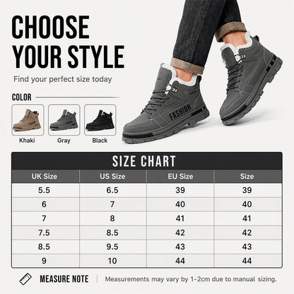 Men's Non-Slip Warm-Lined Martin Boots