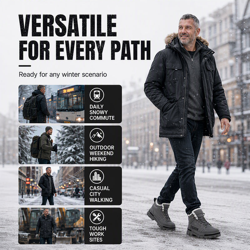 Men's Non-Slip Warm-Lined Martin Boots