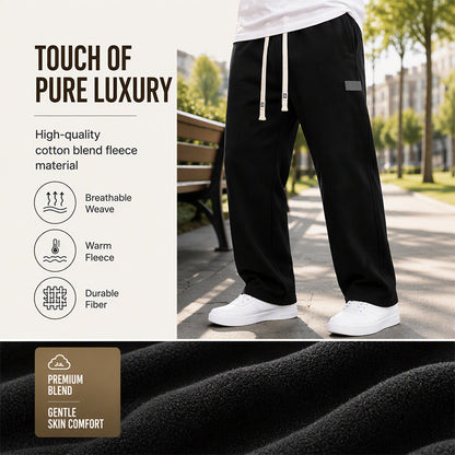 Men's Casual Wide-Leg Sweatpants with Pockets