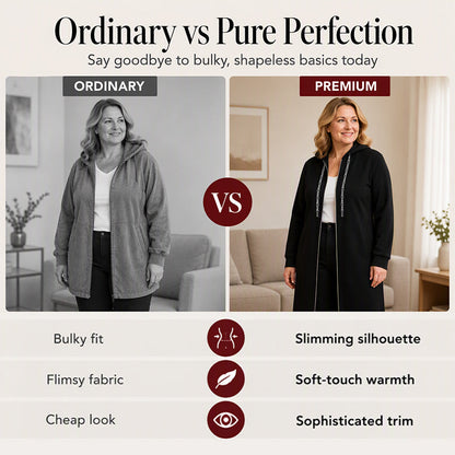 Women's Casual Longline Zip-Up Hooded Jacket