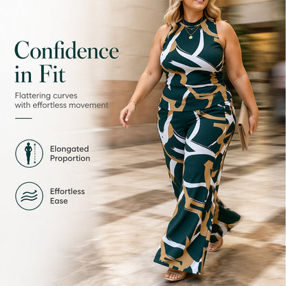 Elegant Print 2-Piece Set for Women